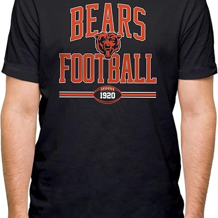 Amzomvip.com ogacihC sraeB LFN Football Arch - ogacihC sraeB Adult Short Sleeve Fan Tee for Men and Women