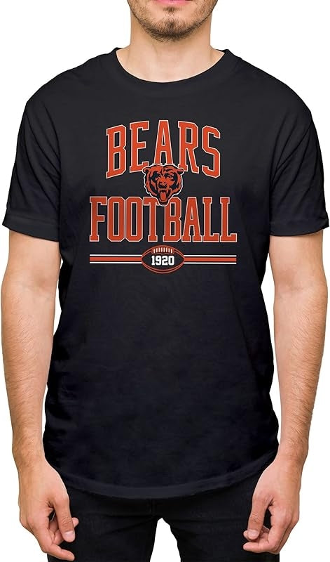 Amzomvip.com ogacihC sraeB LFN Football Arch - ogacihC sraeB Adult Short Sleeve Fan Tee for Men and Women